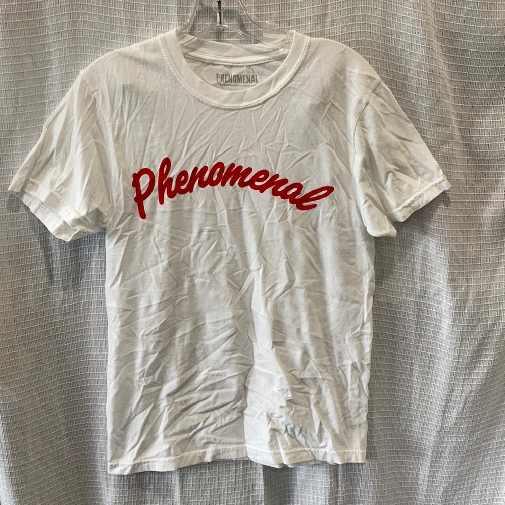 NWT Phenomenal Script Phenomenal Media Short Sleeve T-shirt White